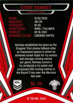2023 Traders Best & Less Exclusive #BL39 Cody Ramsey Back